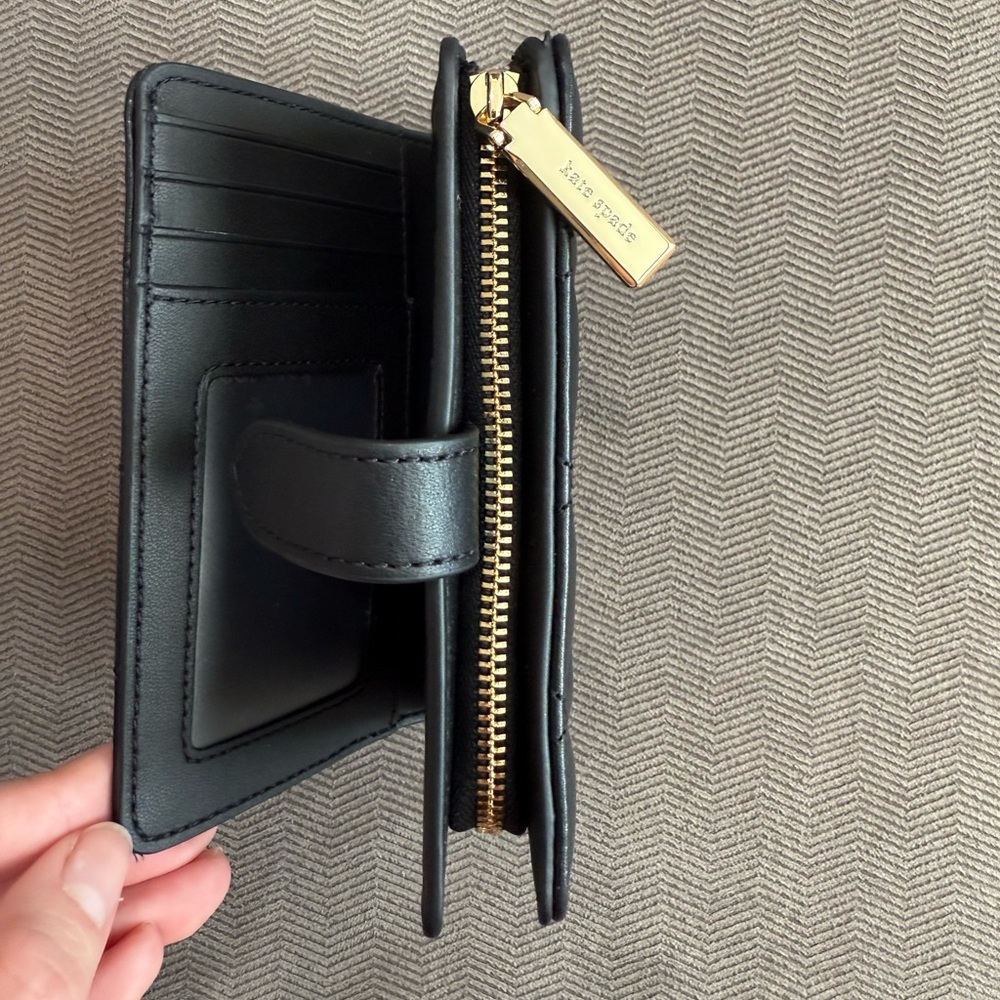 Kate Spade Black Quilted Leather Wallet Brand New with Tags - Picture 5 of 9